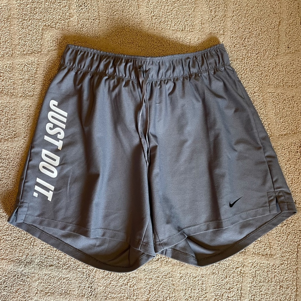 Grey Nike athletic shorts